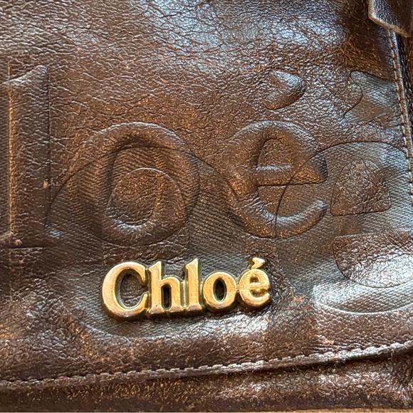 Authentic Chloe Elcipse Tote Bag with perfect carrrying straps drkbrown leather - Picture 10 of 16